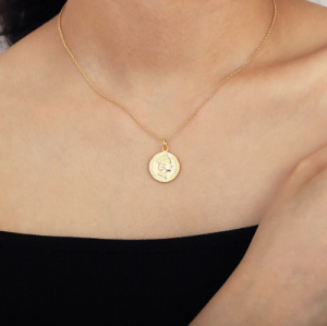 New Round Gold /Silver Chain Coin Necklace & Pendant Women Jewelry