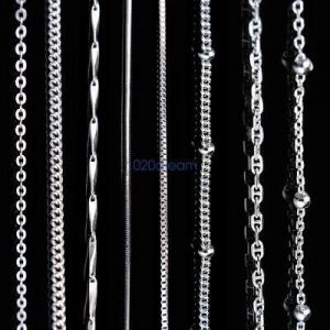 Real Solid 925 Sterling Silver Chain Necklace All Sizes Stamped .925 Italy Lady