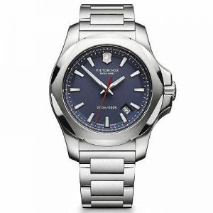 theSebStore אקססוריז Victorinox Swiss Army Men&#039;s Watch I.N.O.X. Blue Dial 241724.1 Authorized Dealer